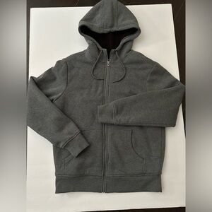 George thick gray zipup sweater
